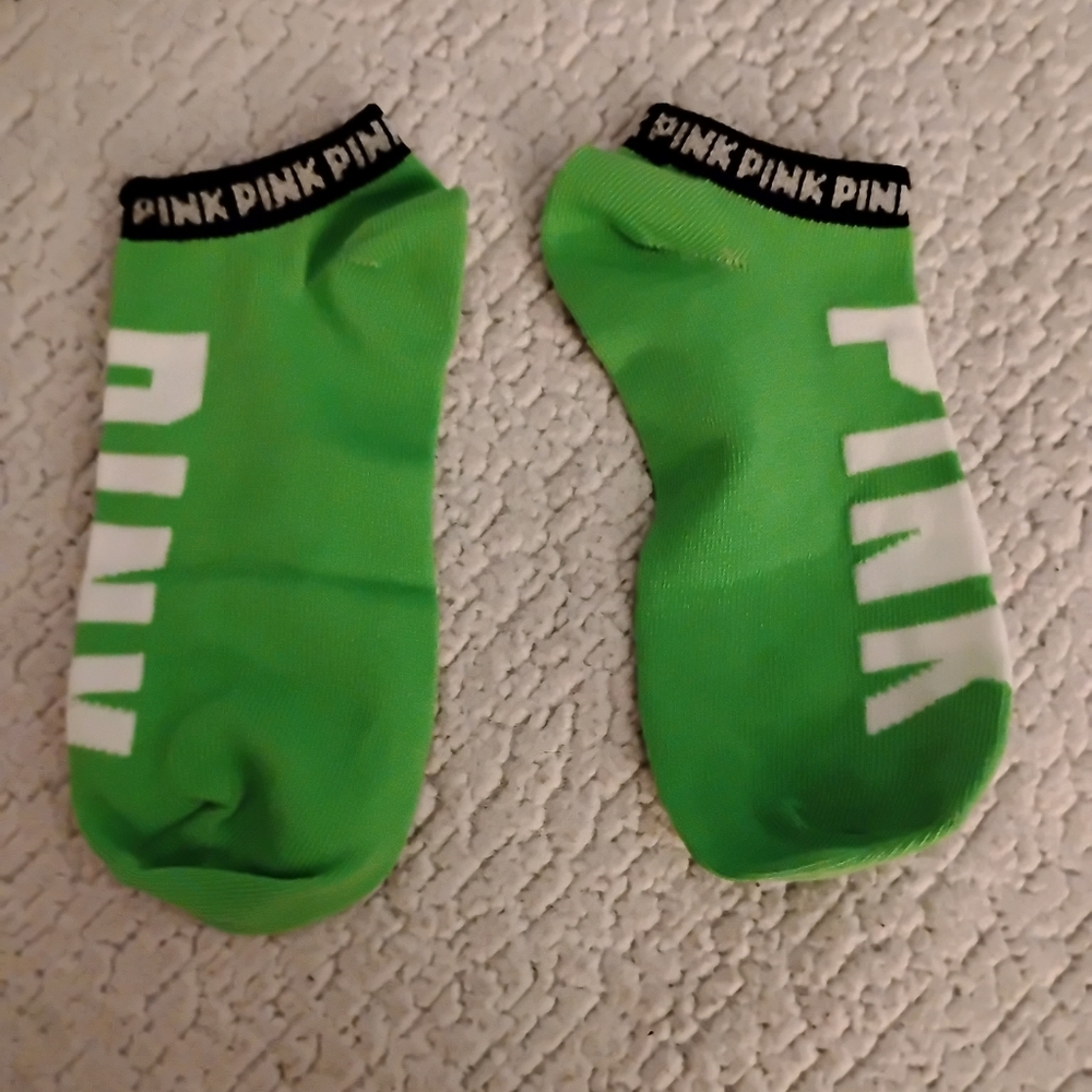 PINK Victoria's Secret Green Casual Socks